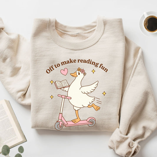 Off To Make Reading Fun Unisex Sweatshirt