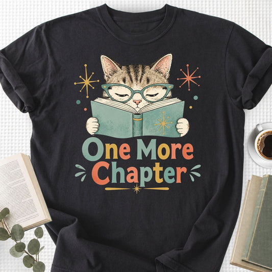 One More Chapter Cute Cat Retro Unisex T-Shirt