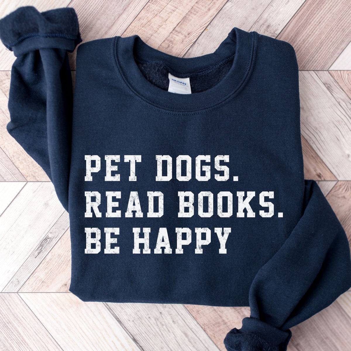 Pet Dogs Read Books Be Happy Unisex Sweatshirt