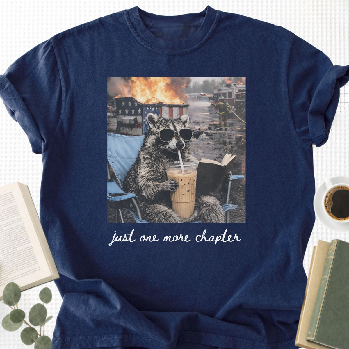 Raccoon Just One More Chapter Unisex T-Shirt