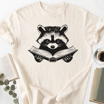 Raccoon Reading Book Unisex T-Shirt
