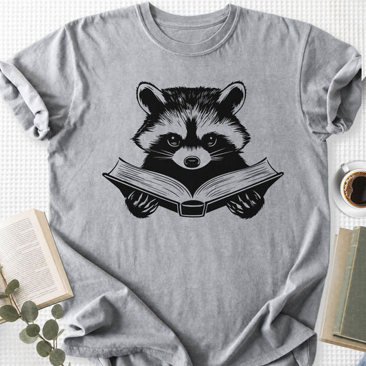 Raccoon Reading Book Unisex T-Shirt