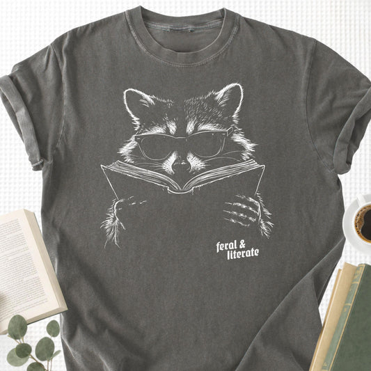 Raccoon Reading Unisex T-Shirt