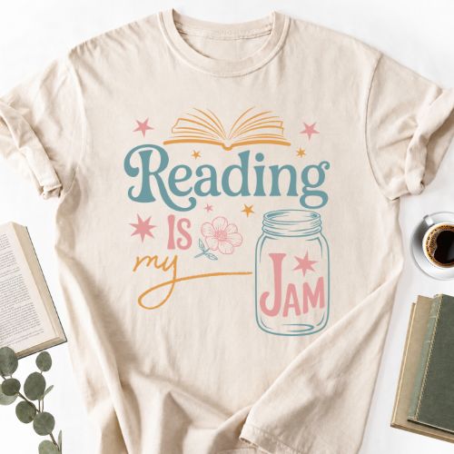 Reading Is My Jam Unisex T-Shirt, Book Lover Gift for Readers