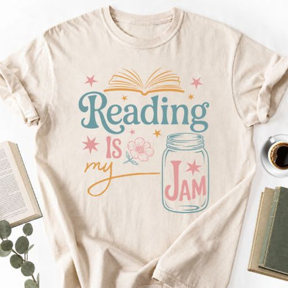 Reading Is My Jam Unisex T-Shirt, Book Lover Gift for Readers