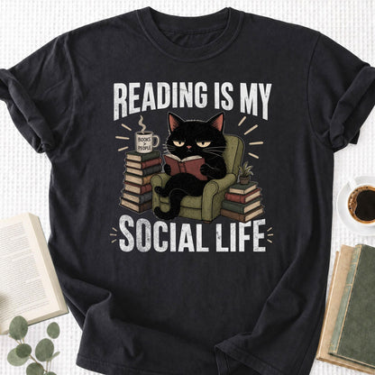 Reading Is My Social Life Unisex T-Shirt