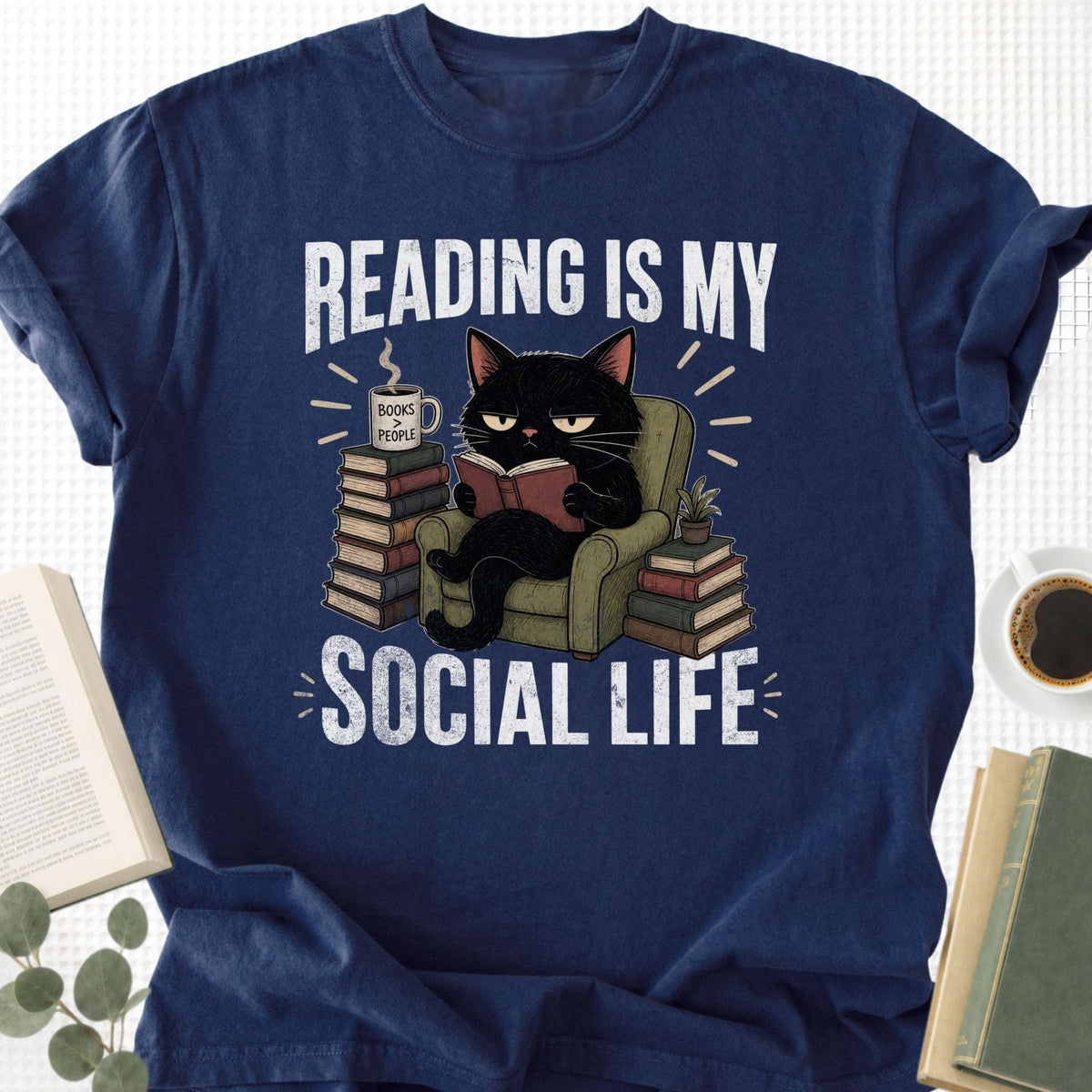 Reading Is My Social Life Unisex T-Shirt