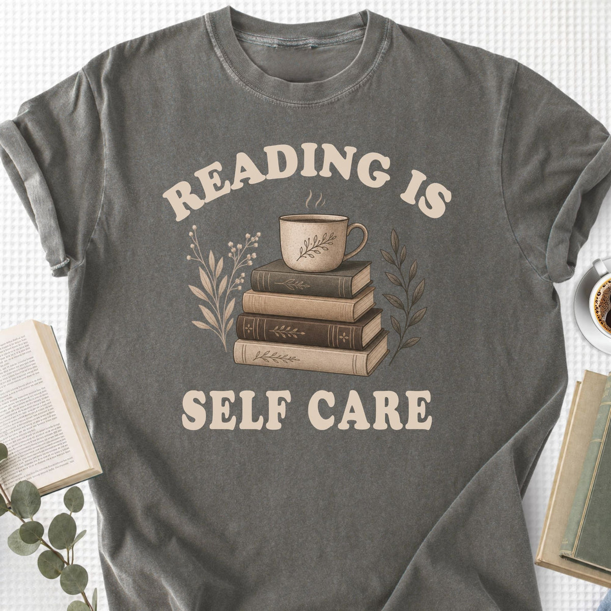 Reading Is Self Care Vintage Unisex T-Shirt