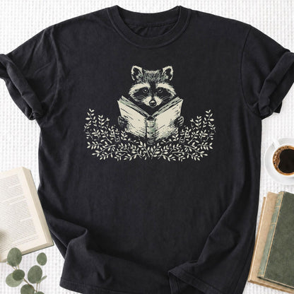 Reading Raccoon Unisex T-Shirt