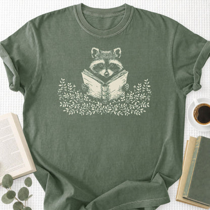 Reading Raccoon Unisex T-Shirt