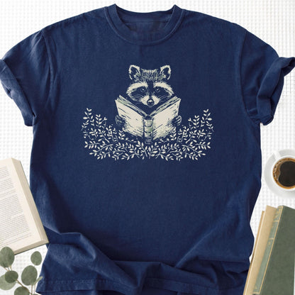 Reading Raccoon Unisex T-Shirt