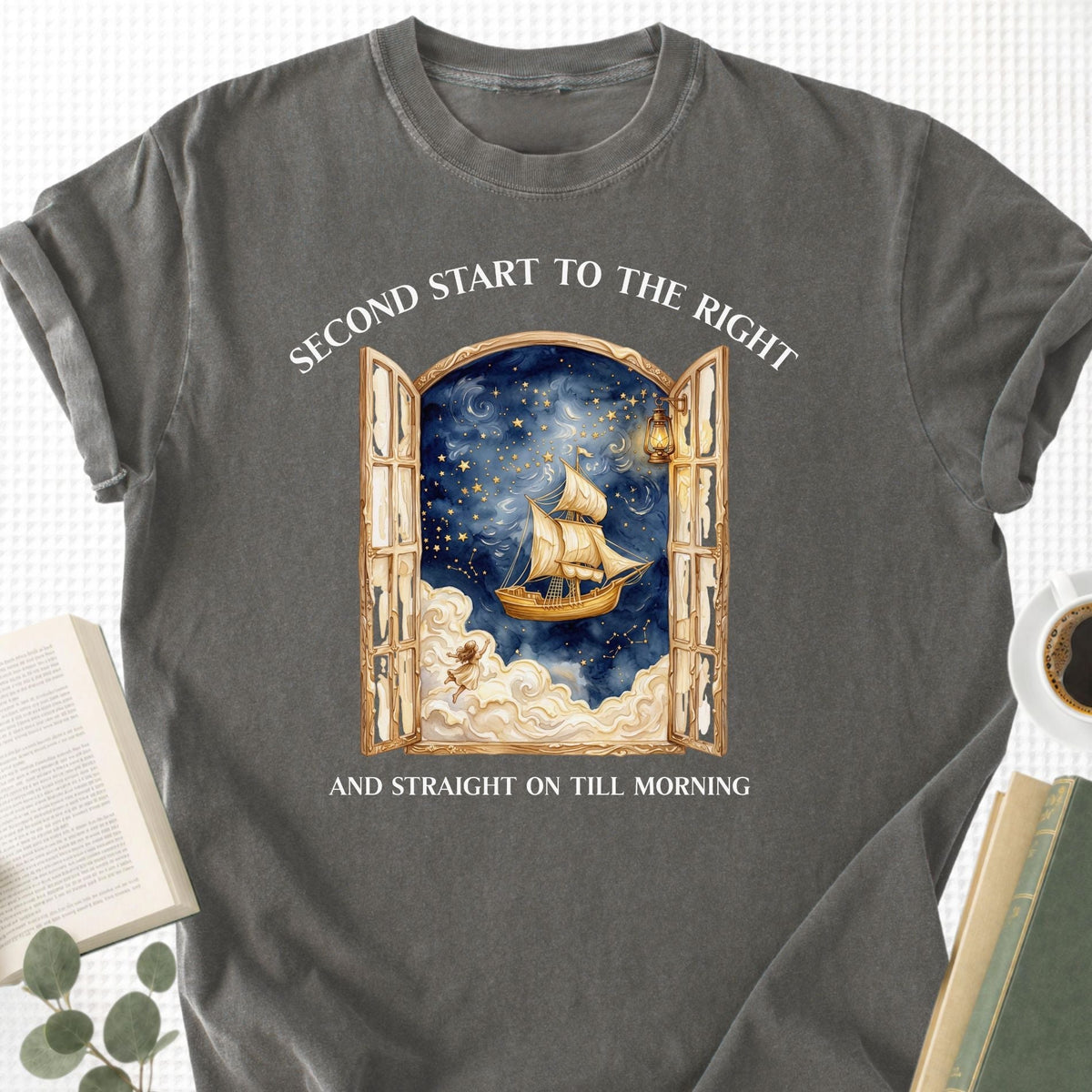 Second Start To The Right Peter Pan Unisex T-Shirt