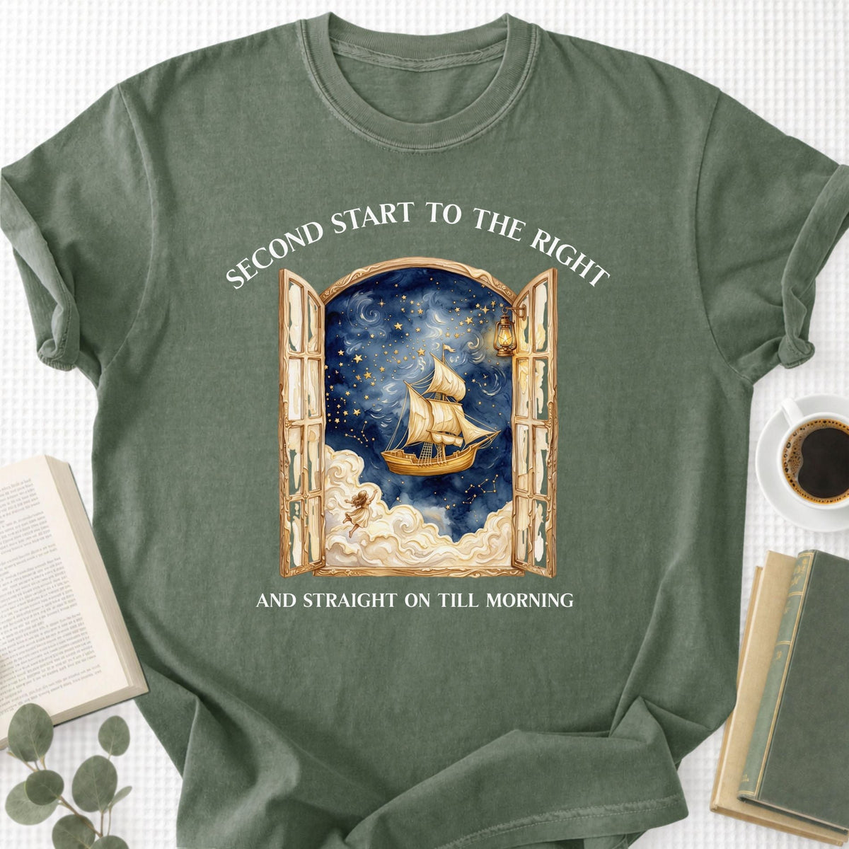 Second Start To The Right Peter Pan Unisex T-Shirt