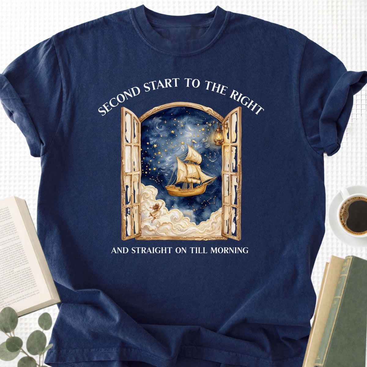 Second Start To The Right Peter Pan Unisex T-Shirt