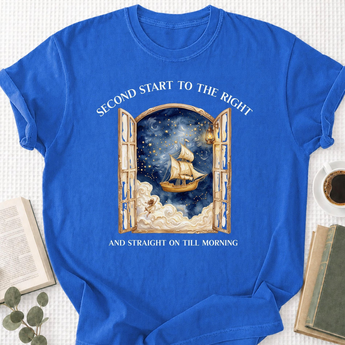 Second Start To The Right Peter Pan Unisex T-Shirt