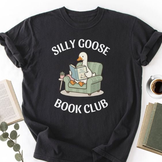 Silly Goose Book Club Unisex T-Shirt, Funny Book Lover Shirt