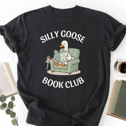 Silly Goose Book Club Unisex T-Shirt, Funny Book Lover Shirt