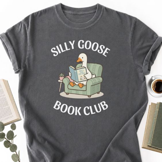 Silly Goose Book Club Unisex T-Shirt, Funny Book Lover Shirt