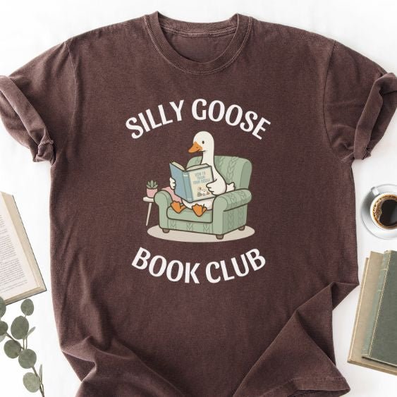 Silly Goose Book Club Unisex T-Shirt, Funny Book Lover Shirt