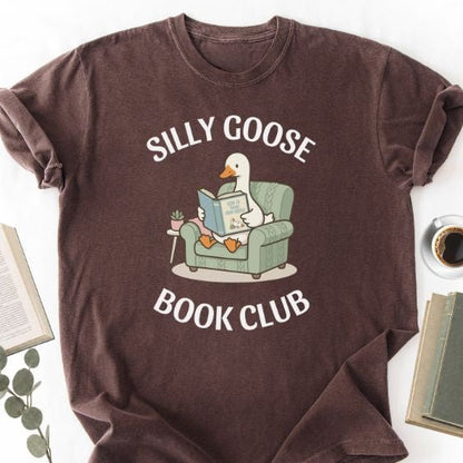 Silly Goose Book Club Unisex T-Shirt, Funny Book Lover Shirt