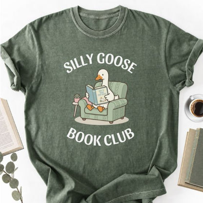 Silly Goose Book Club Unisex T-Shirt, Funny Book Lover Shirt