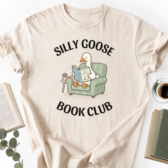 Silly Goose Book Club Unisex T-Shirt, Funny Book Lover Shirt