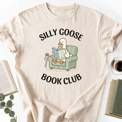 Silly Goose Book Club Unisex T-Shirt, Funny Book Lover Shirt