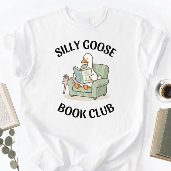 Silly Goose Book Club Unisex T-Shirt, Funny Book Lover Shirt