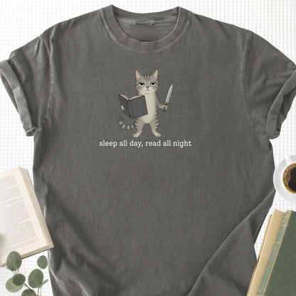 Sleep All Day, Read all Night Unisex T-Shirt