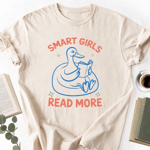 Smart Girls Read More Unisex Tee, Book Lover Shirt for Women