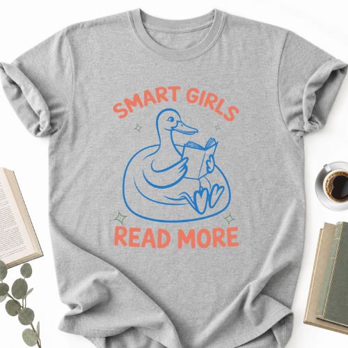 Smart Girls Read More Unisex Tee, Book Lover Shirt for Women