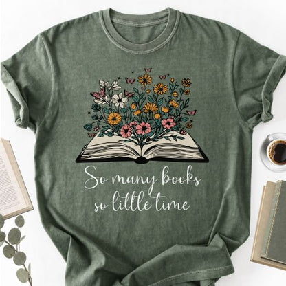 So Many Books So Little Time Floral Unisex T-Shirt