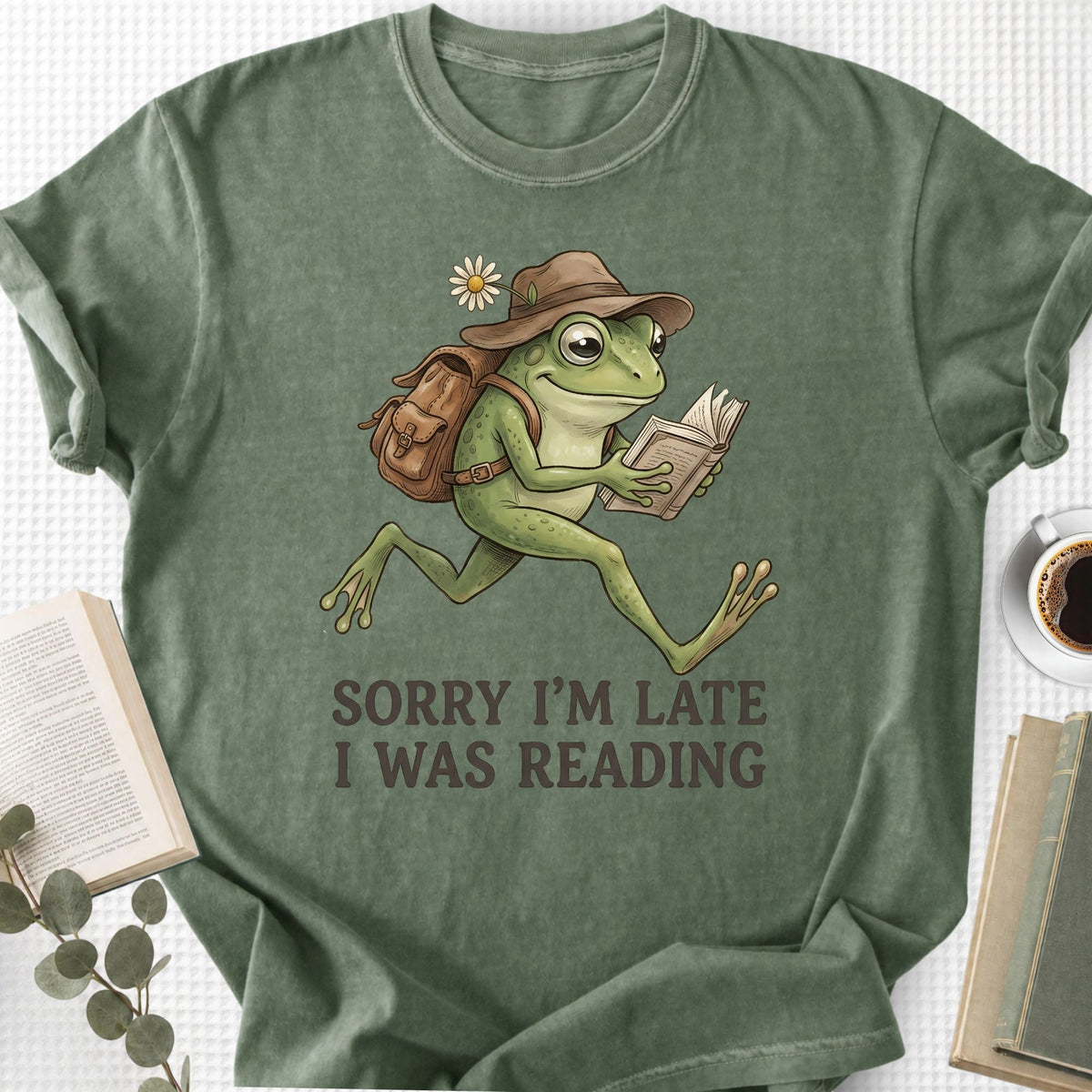 Sorry I'm Late I Was Reading Frog Unisex T-Shirt