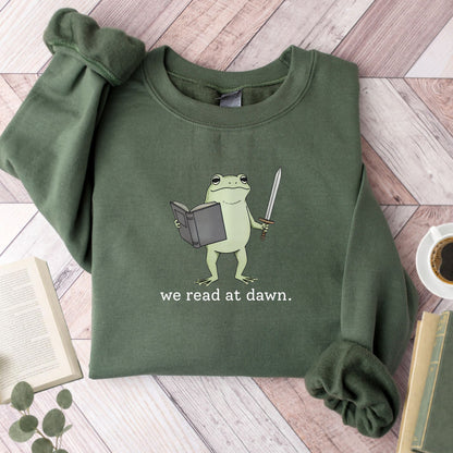 We Read At Draw Frog Unisex Sweatshirt