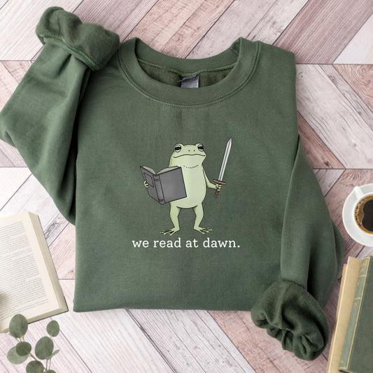 We Read At Draw Frog Unisex Sweatshirt